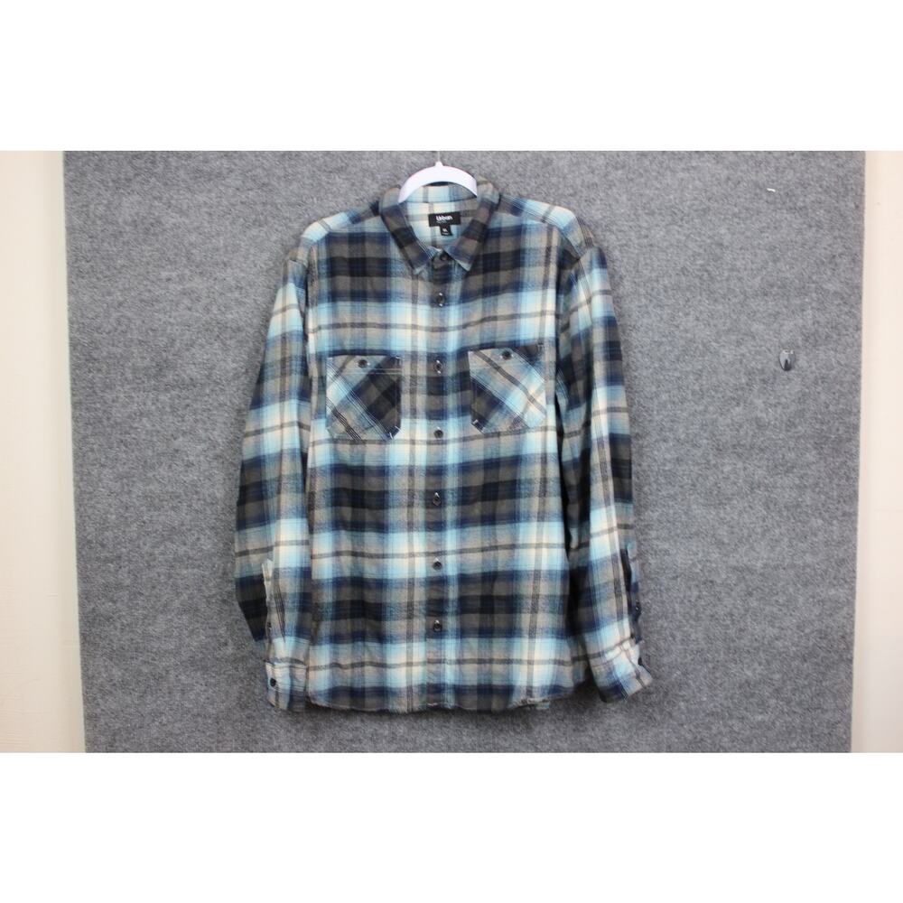 Urban Pipeline Flannel Shirt Men's XL Blue Gray Long Sleeve Plaid